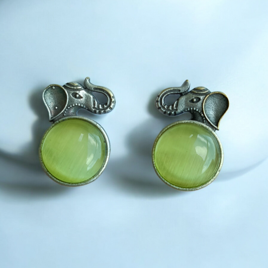 Yellow Elephant Earring