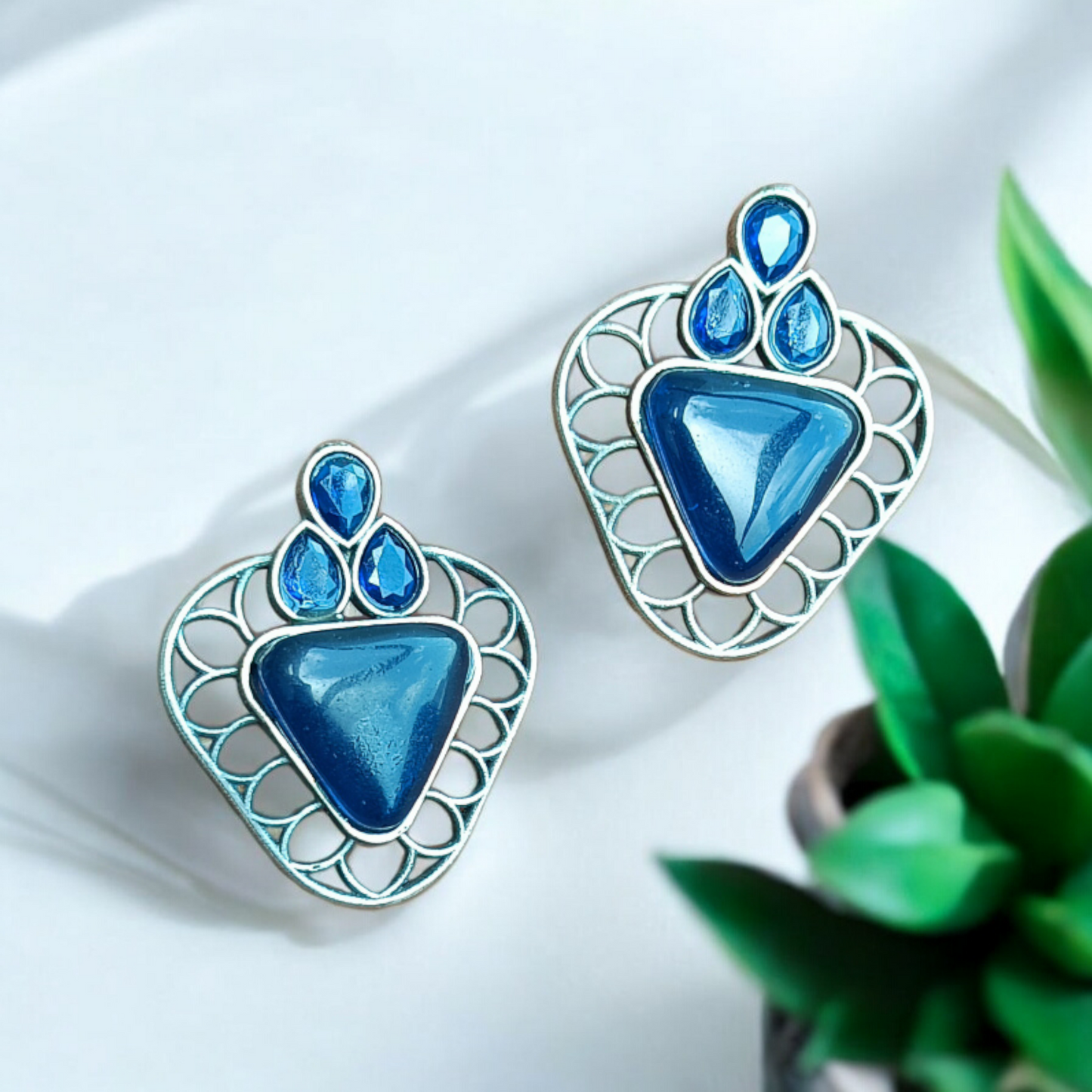 Silver Blue Stud