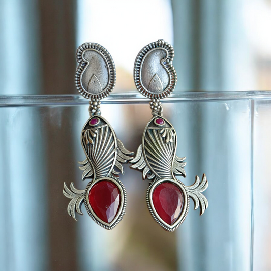 Silver Replica Fish Earring