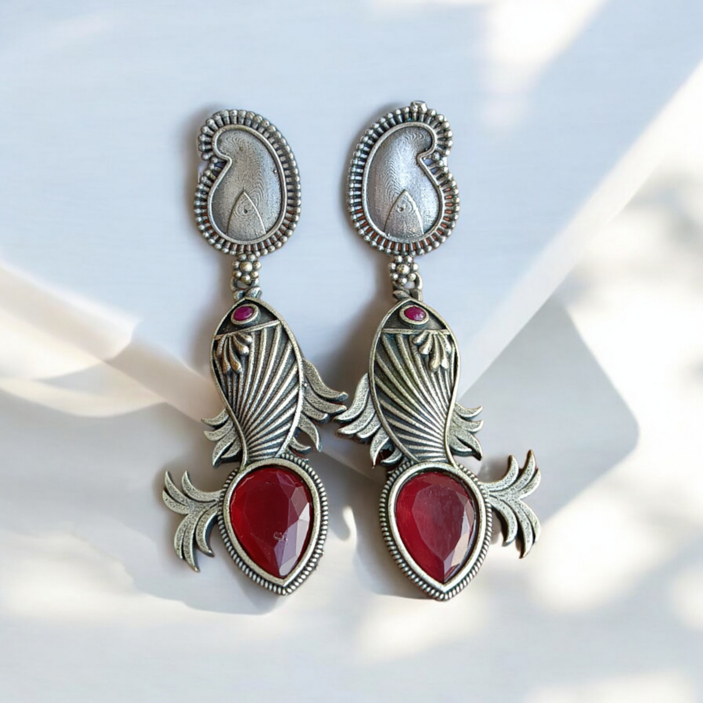 Silver Replica Fish Earring