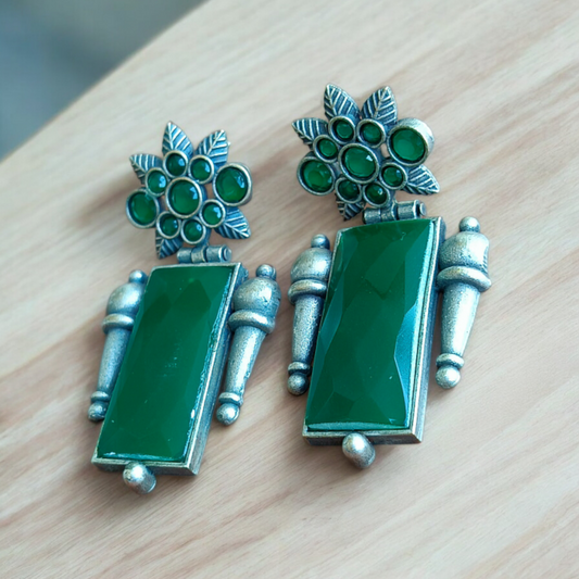 Green Monalisa Dangler Earring