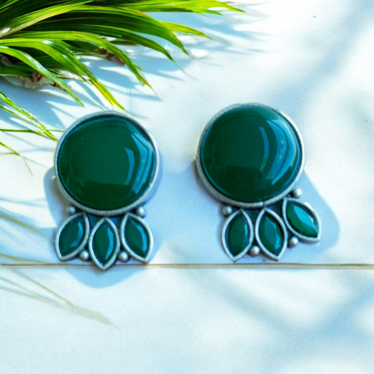 Green Monalisa Stud Earring