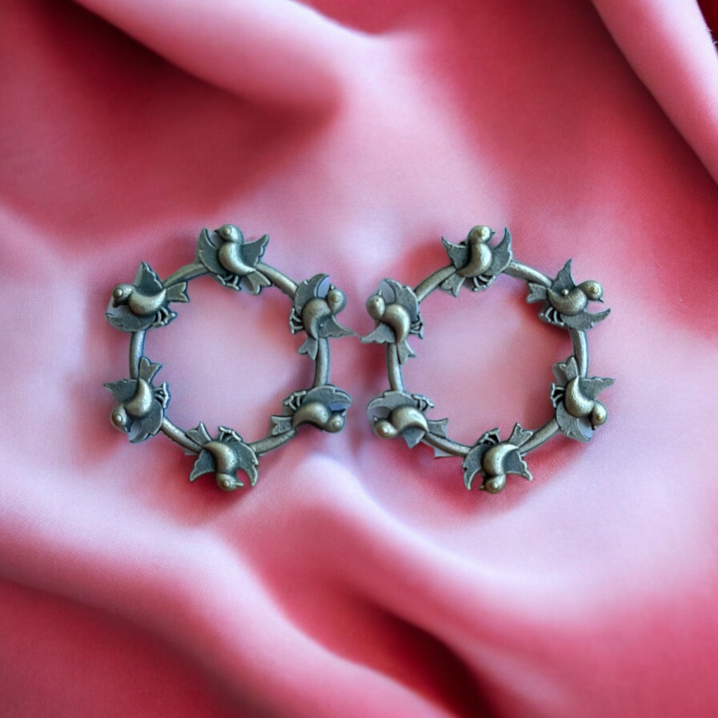 Silver Look a Like Birds Earrings