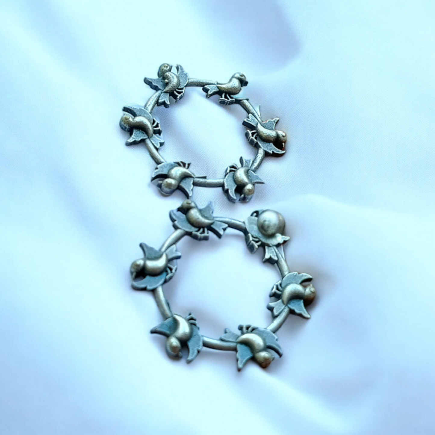 Silver Look a Like Birds Earrings
