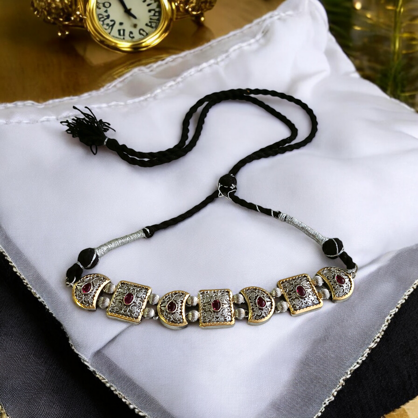Ruby Dual tone Fusion Choker Set