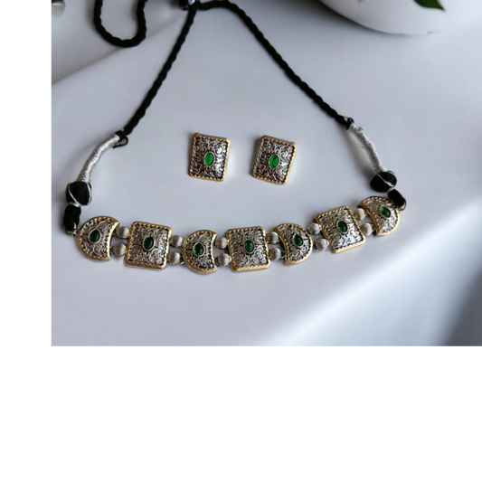 Green Dual-tone Fusion Choker Set