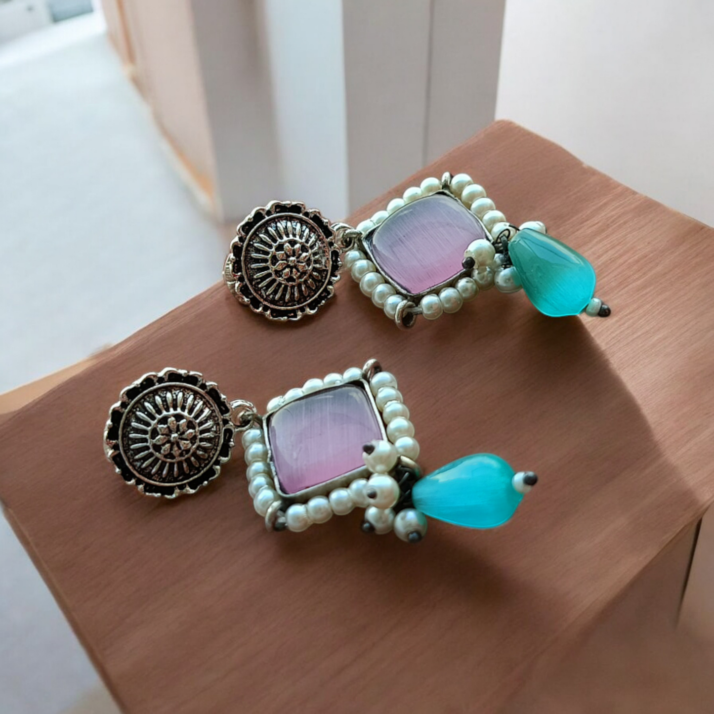Rose Pink Long Necklace set