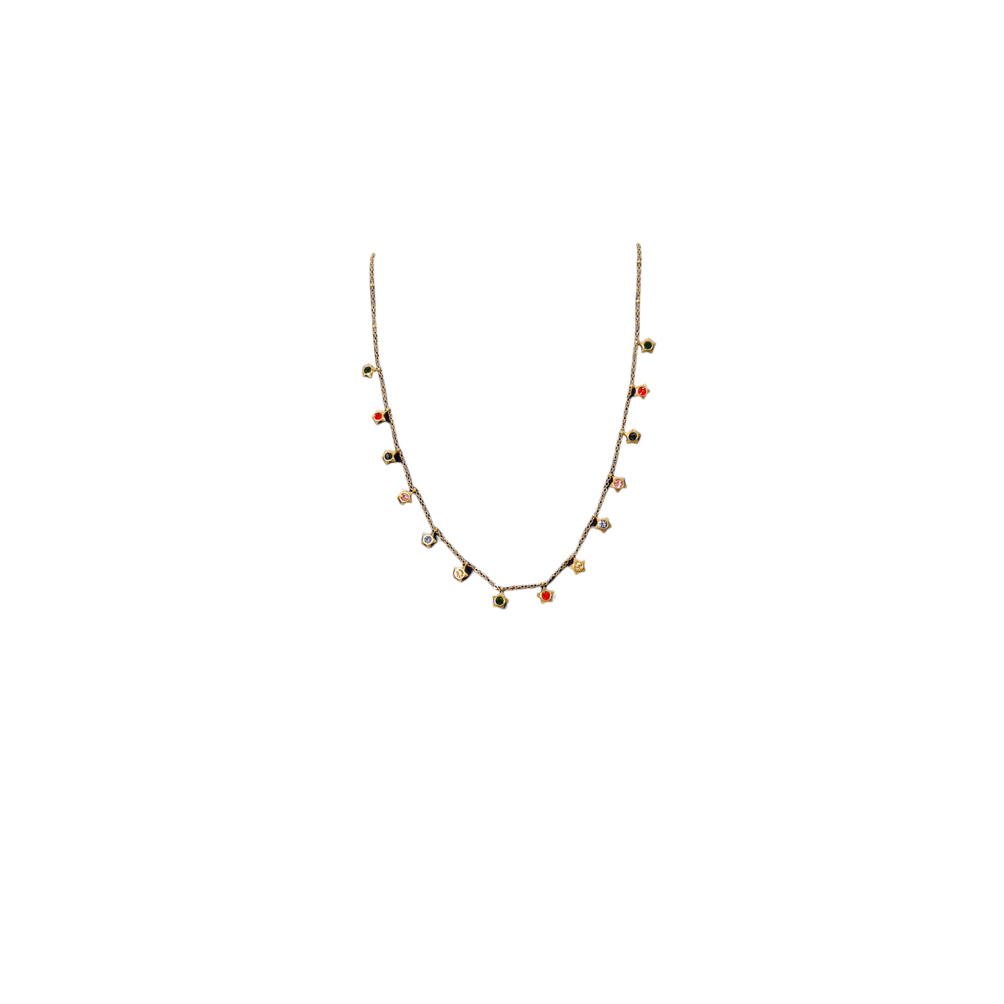 Colourful Star Stones Necklace