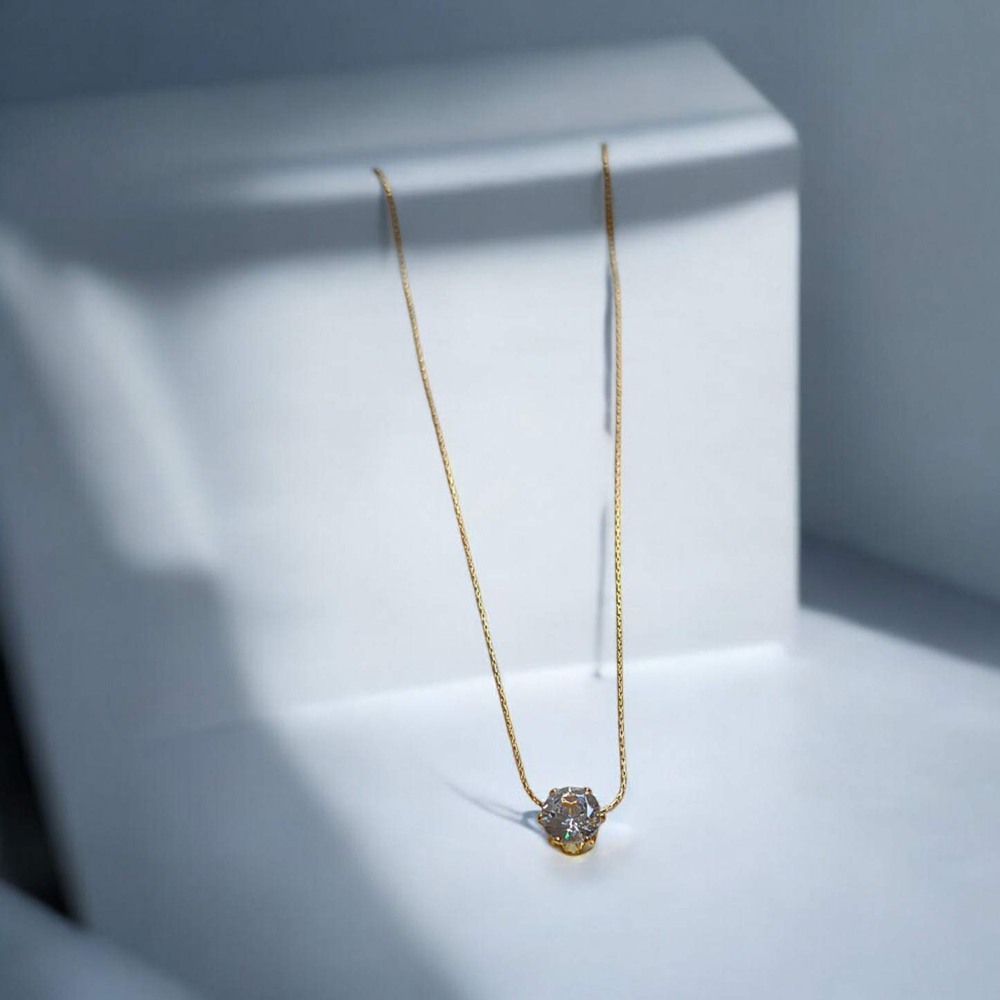 Round Solitaire Necklace