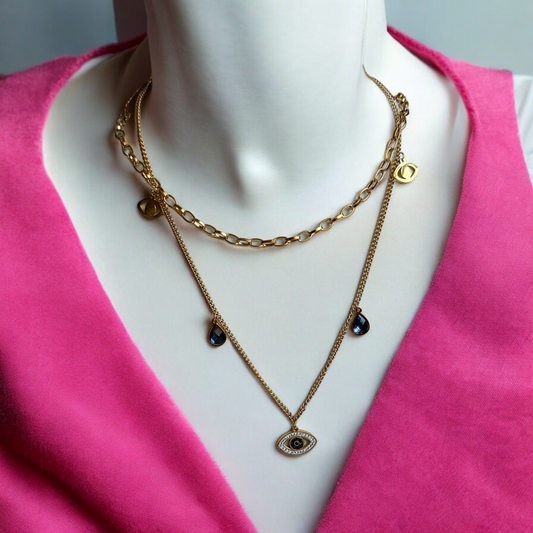 Evil-eye Cascade Necklace