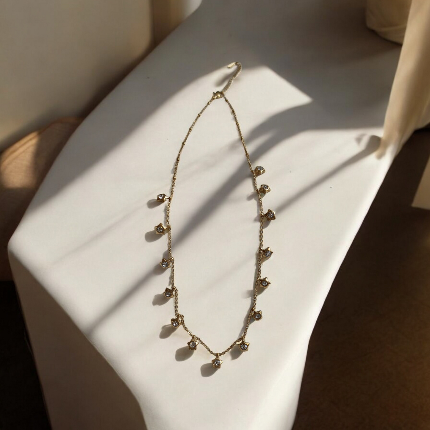 Multiple Dimond  Chain Necklace