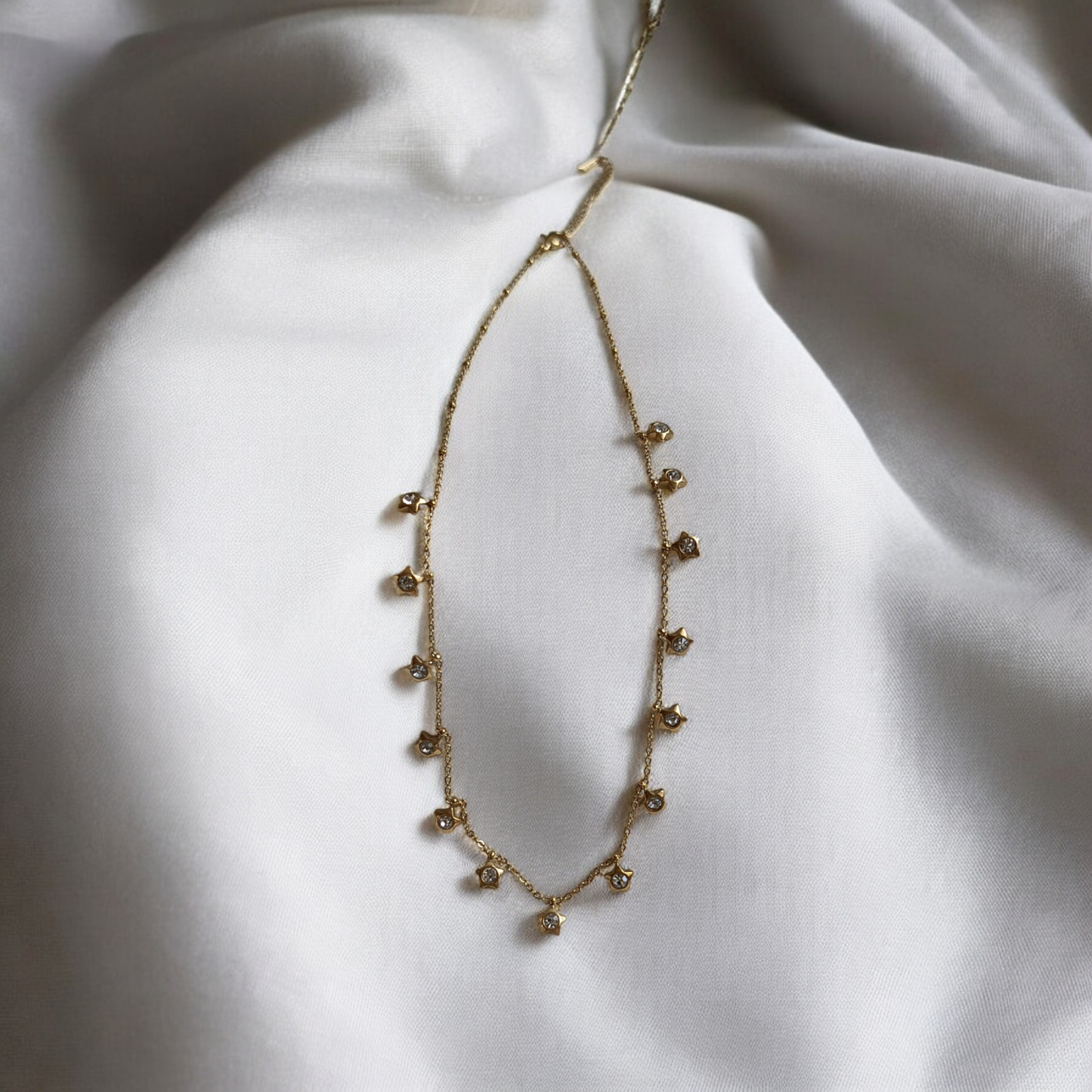 Multiple Dimond  Chain Necklace