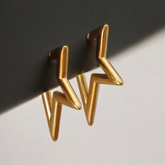 Golden Star Hoop Earrings