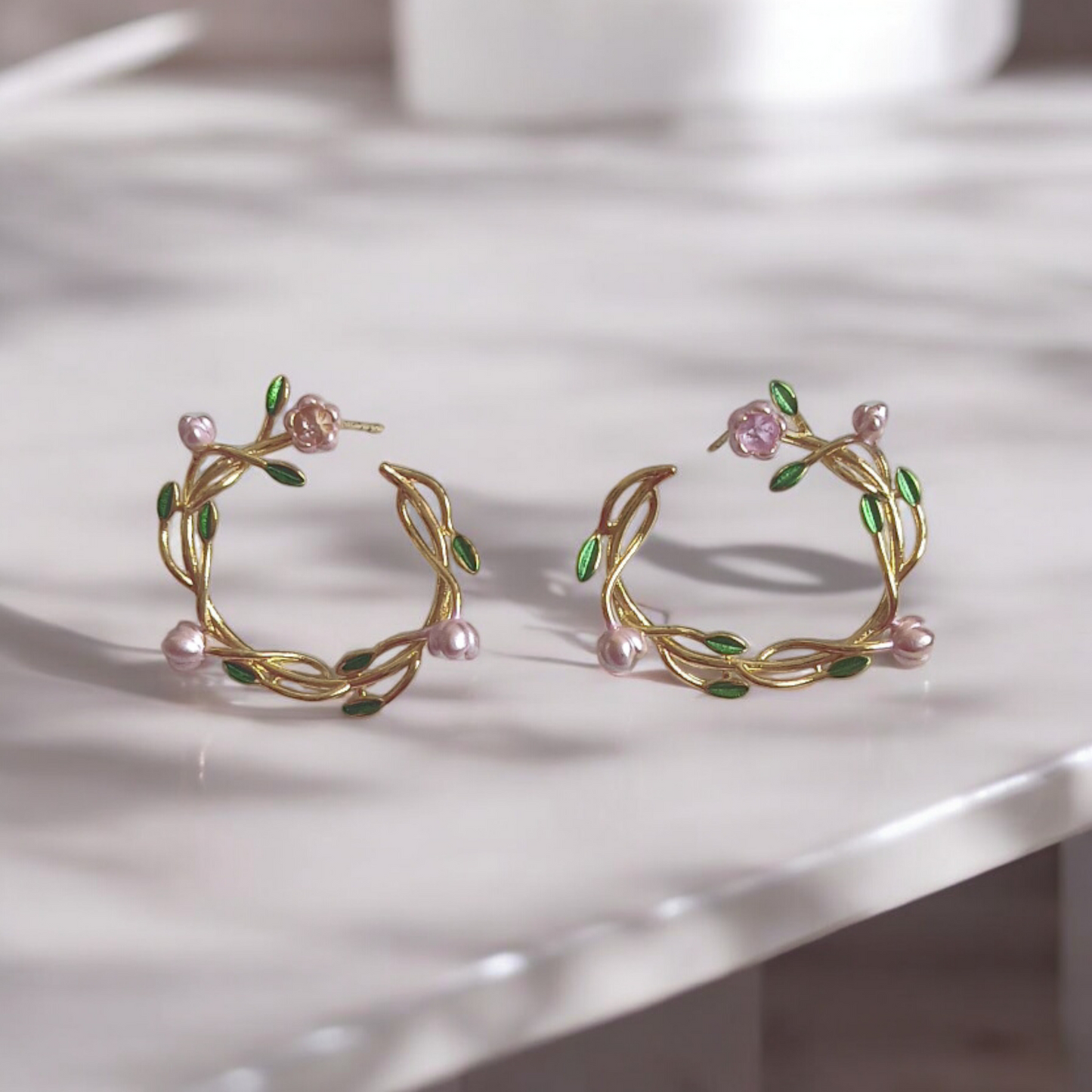 Floral Tiara Earrings