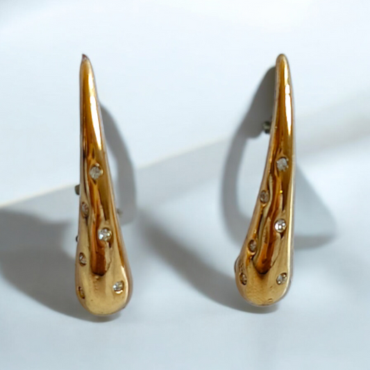 Long Gold Drop Earrings