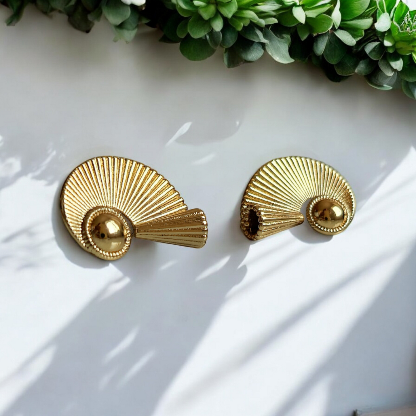 Golden Snail Earrings