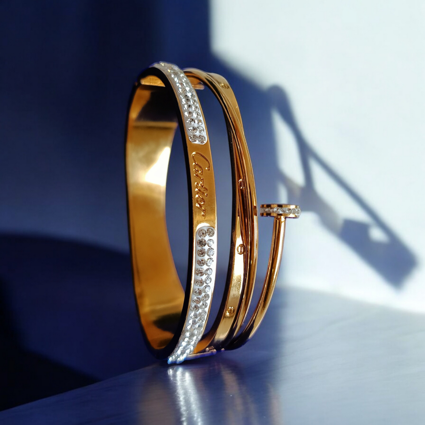 Sparkling Broad Bangle Bracelet