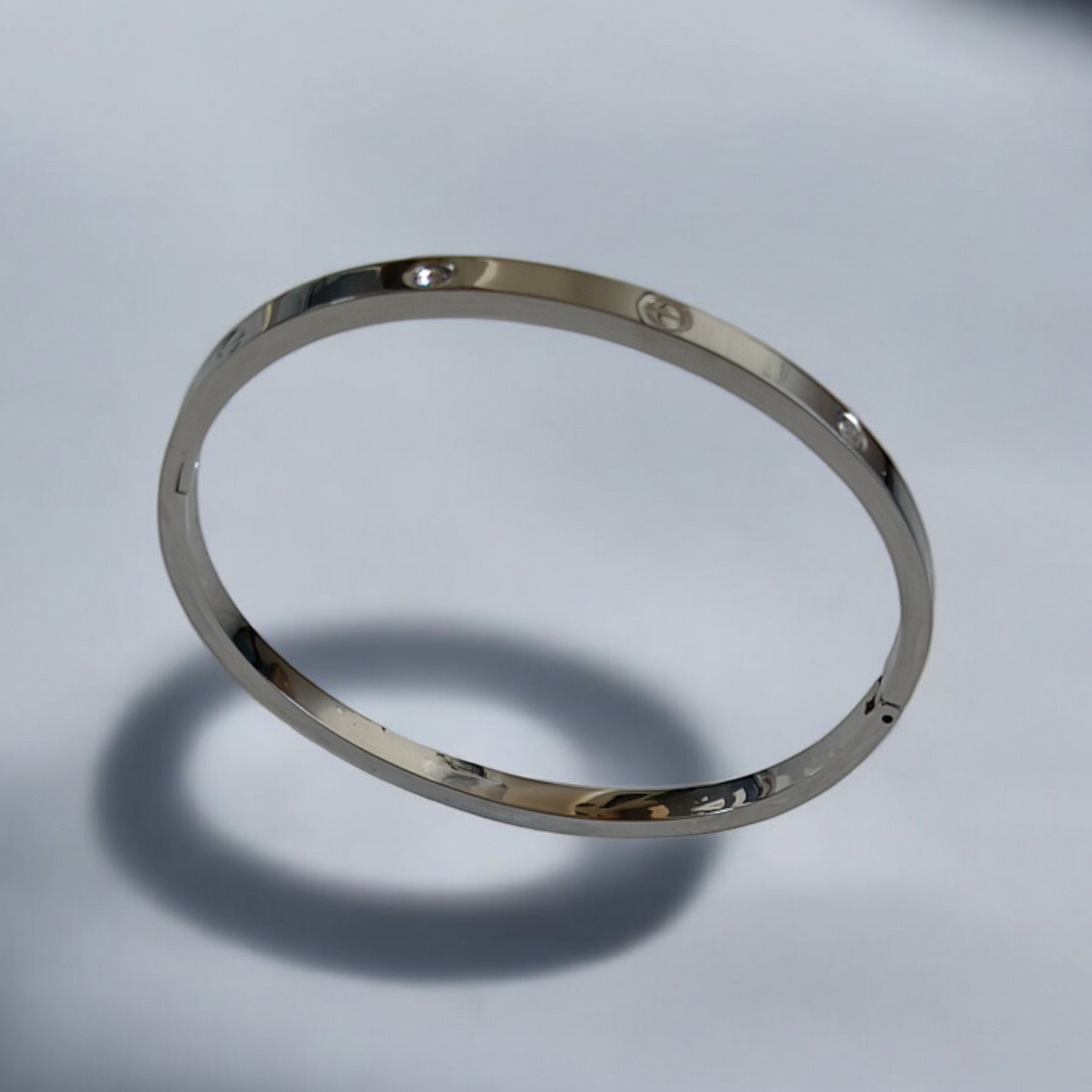 Silver Love Bangle Bracelet
