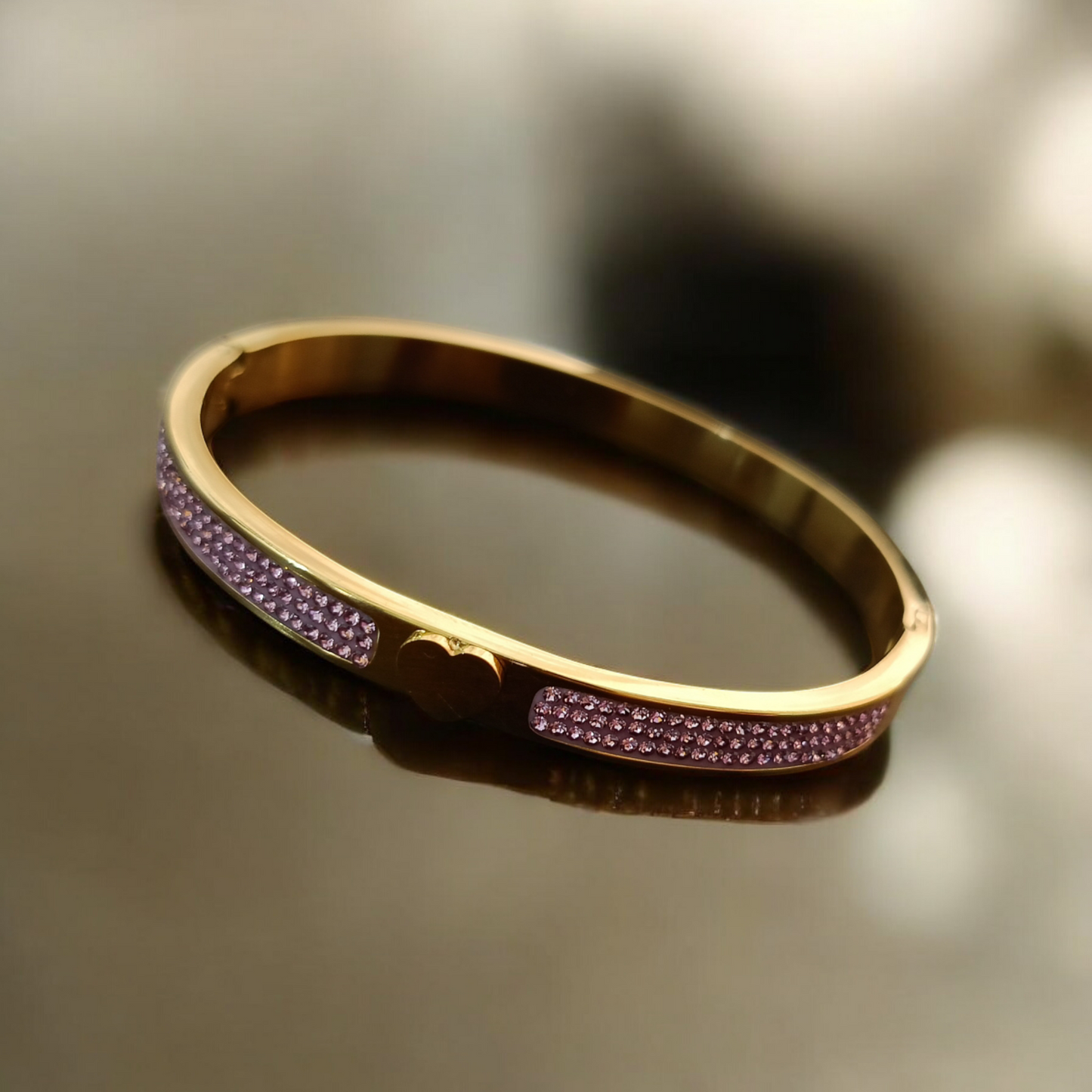Pink Glamour Love Bangle Bracelet