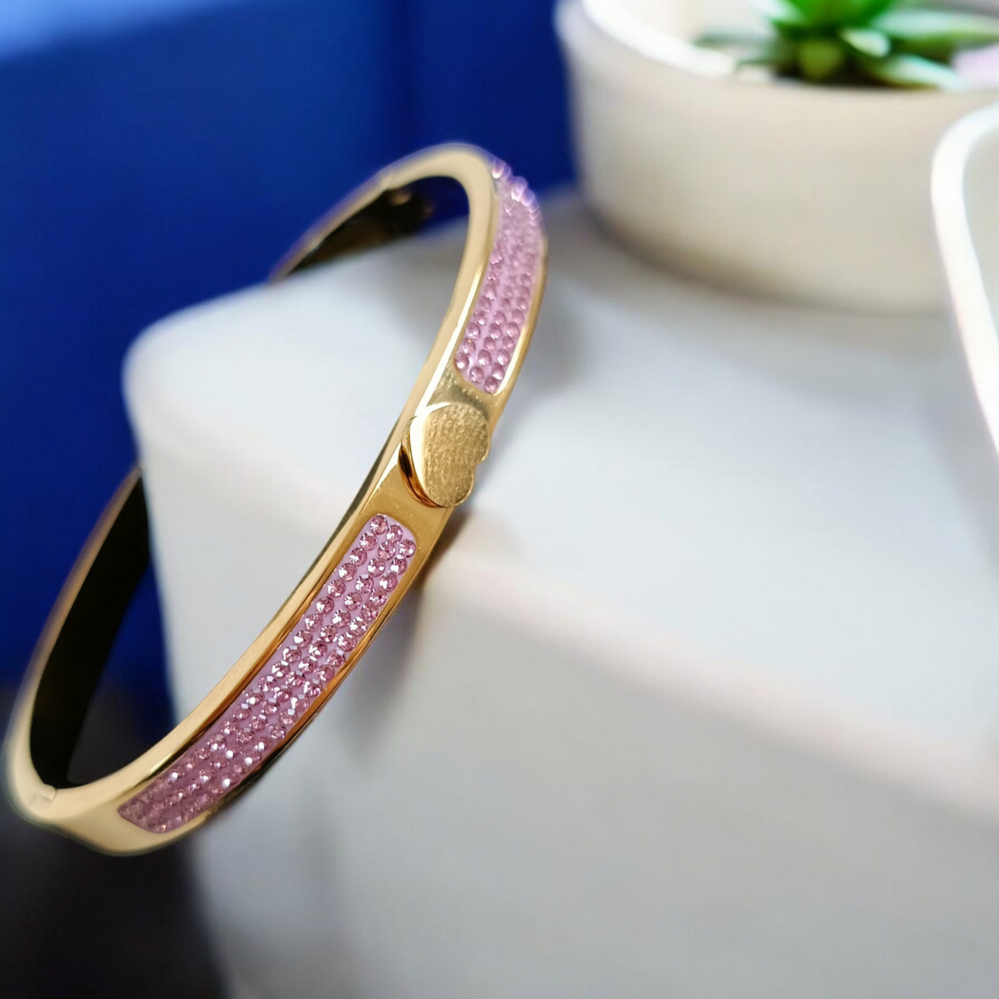 Pink Glamour Love Bangle Bracelet