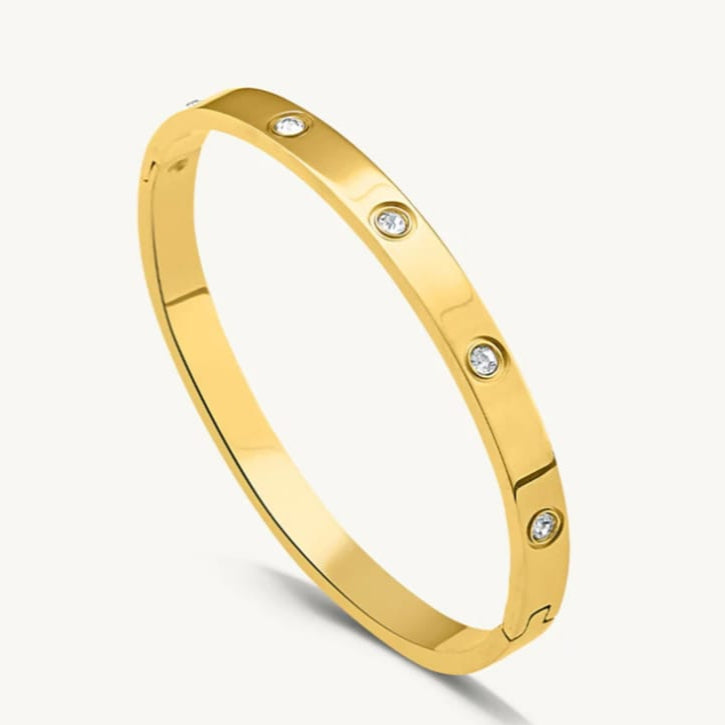 Dimond love Bangle Bracelet