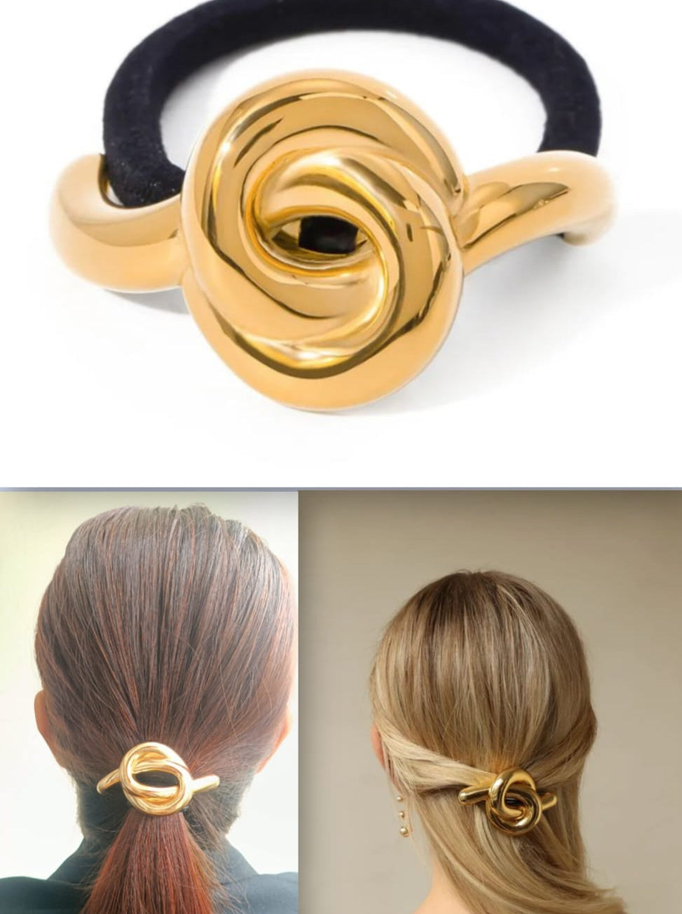 Gold-Plated Anti-Tarnish Knot Hair Tie