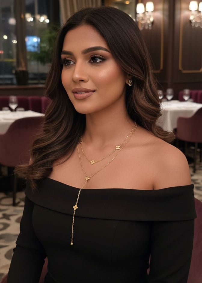 Midnight Bloom Layered Necklace