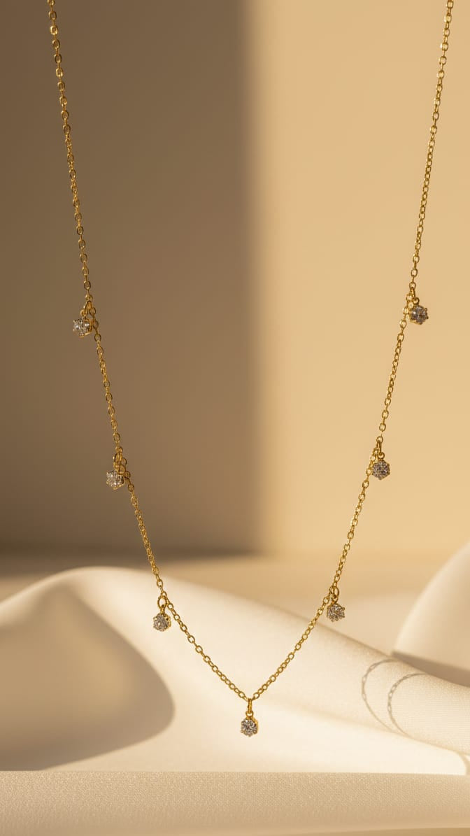 Dainty Multi-Stones Charm Necklace