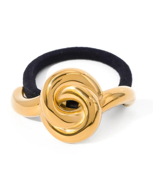 Gold-Plated Anti-Tarnish Knot Hair Tie