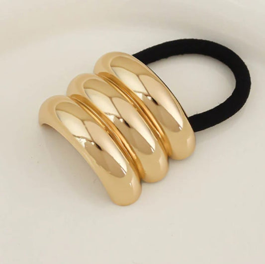 Gold-Plated Anti-Tarnish Hair Tie – Triple Luxe
