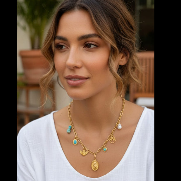 Anti-Tarnish Charm Necklace
