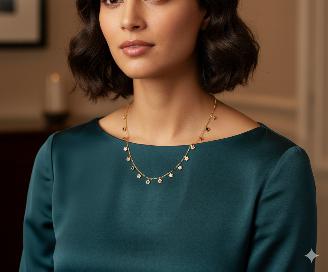 Colourful Star Stones Necklace