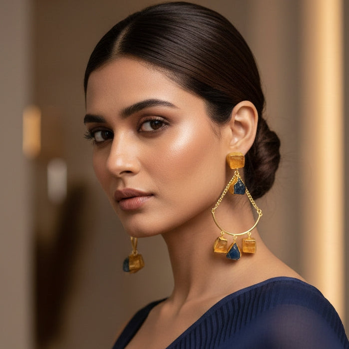 Drusy Stone Statement Earring