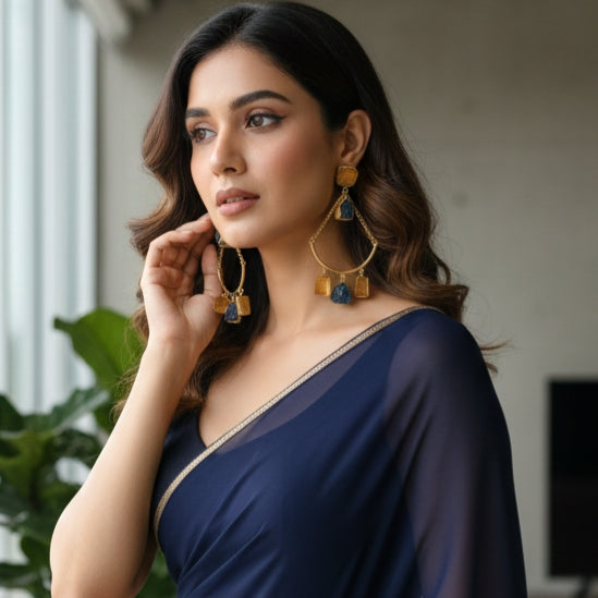 Drusy Stone Statement Earring