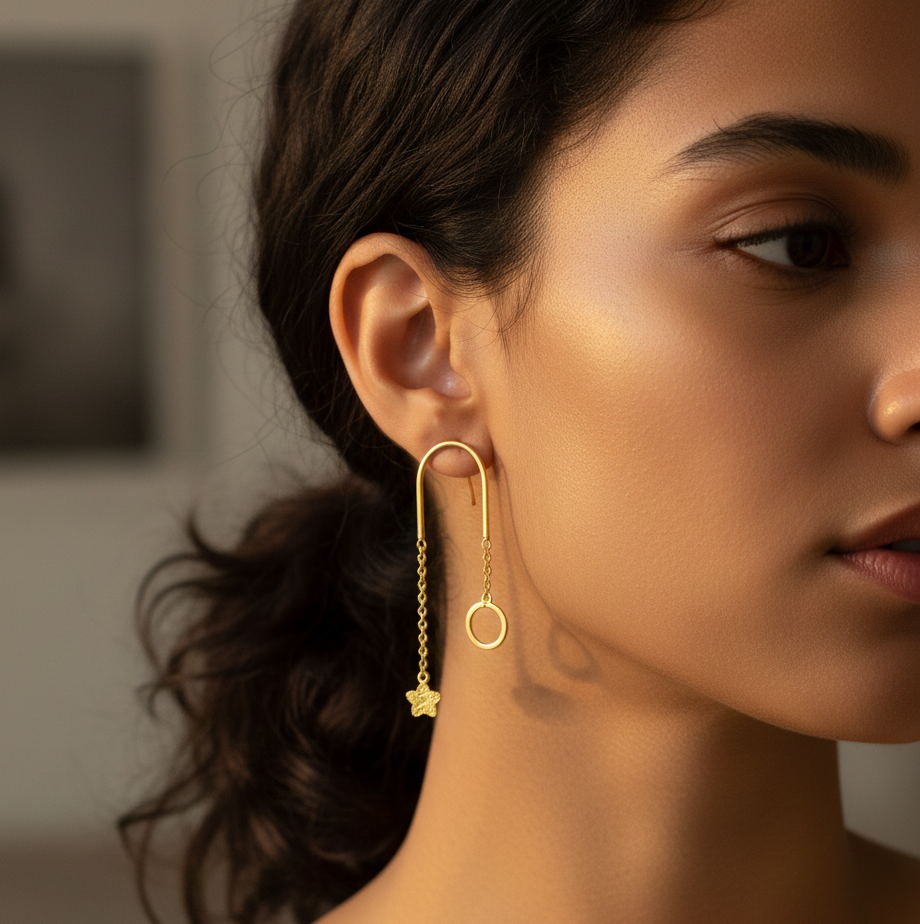 Golden Star Earring