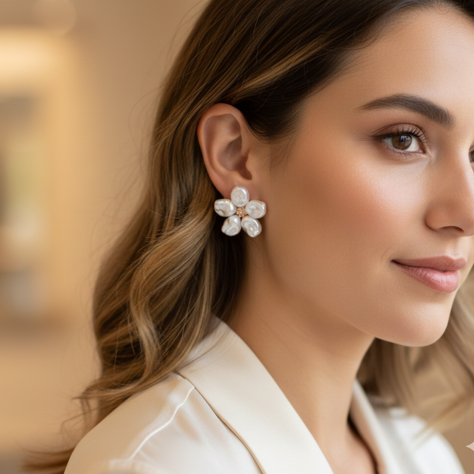 White Flower Stud