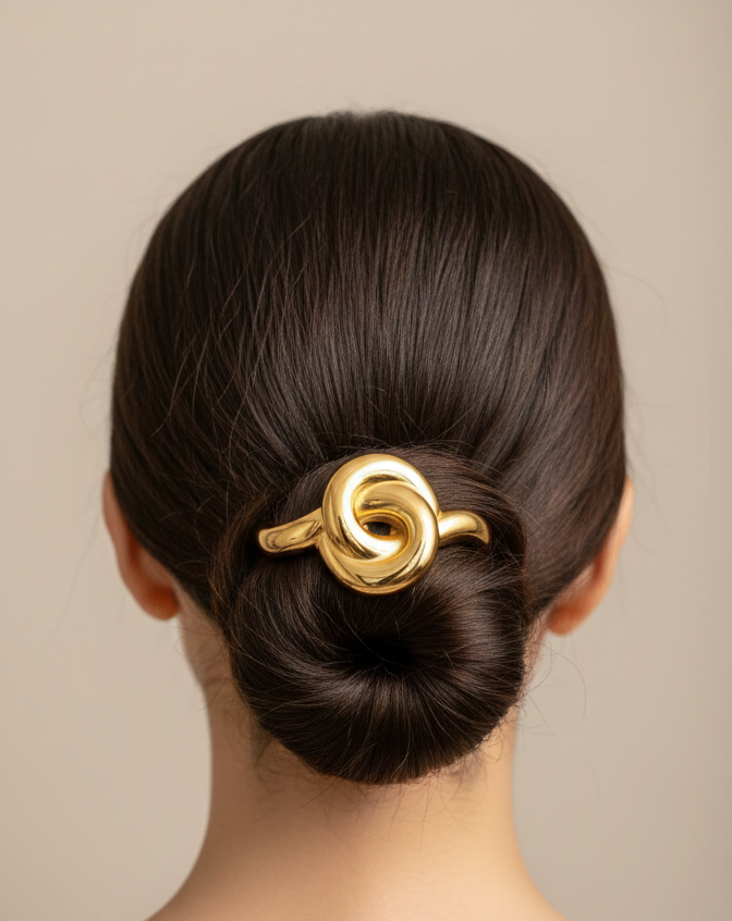 Gold-Plated Anti-Tarnish Knot Hair Tie