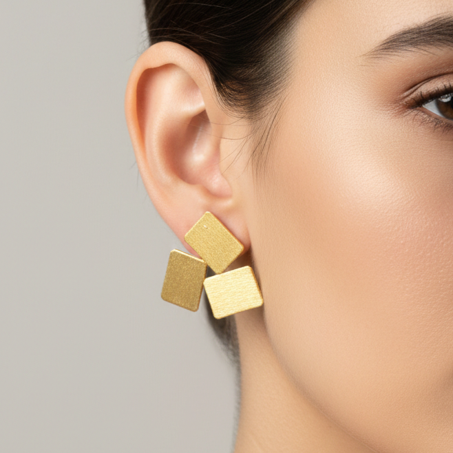 Gold-Plated Gematric Studs