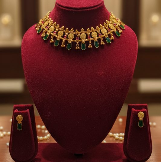 Antique Green Necklace set