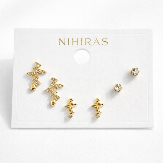 NIHIRAS Demi-Fine earrings Combo set
